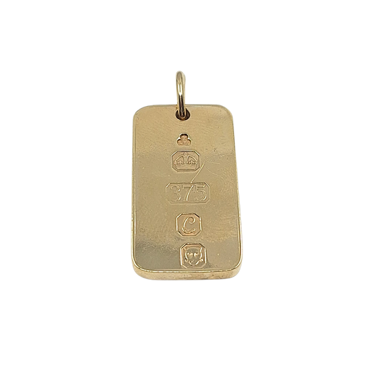 9ct Yellow Gold Ingot Pendant