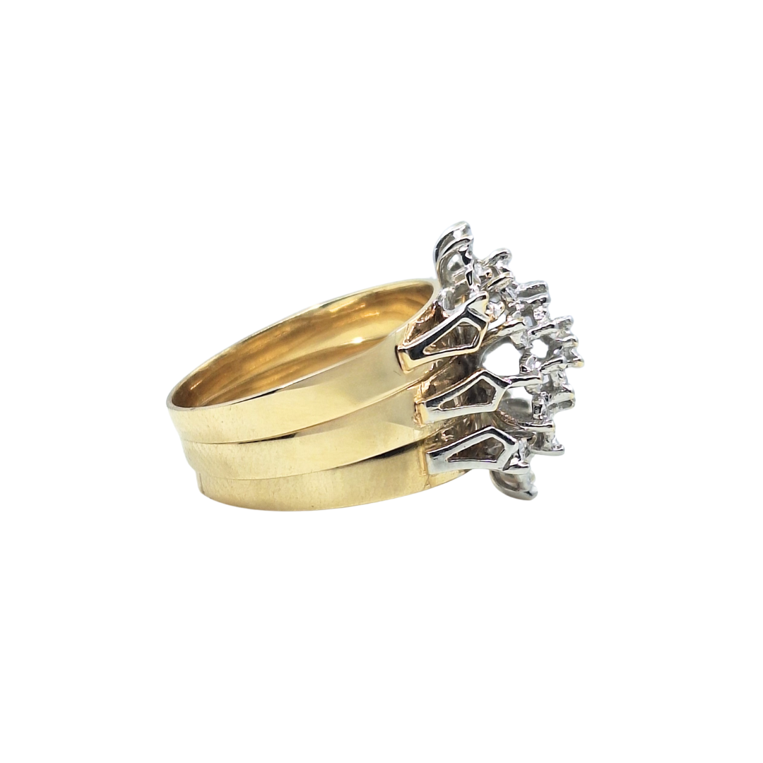 9ct Yellow Gold Diamond Ring Set