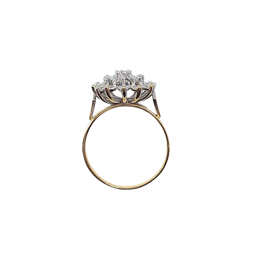9ct Yellow Gold Diamond Ring Set