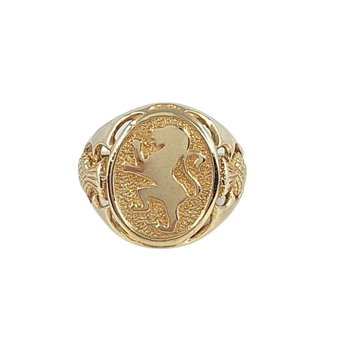 9ct Yellow Gold Oval Signet Ring
