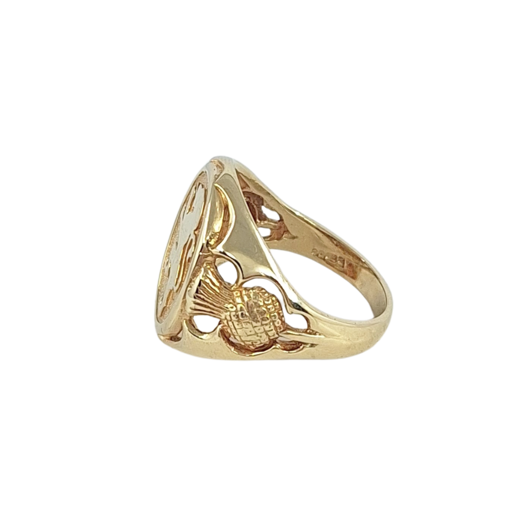 9ct Yellow Gold Oval Signet Ring