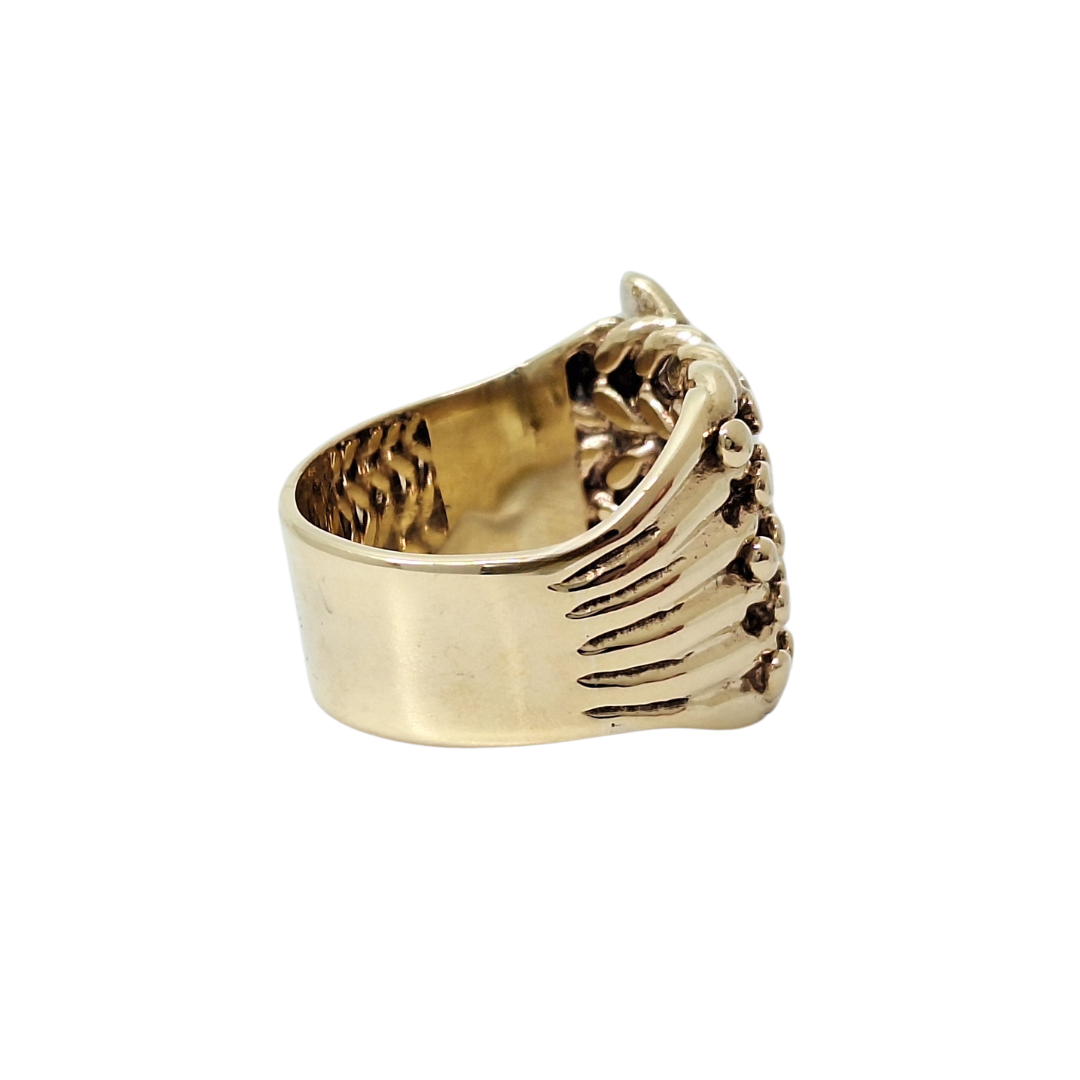 9ct Yellow Gold Buckle Keeper Ring