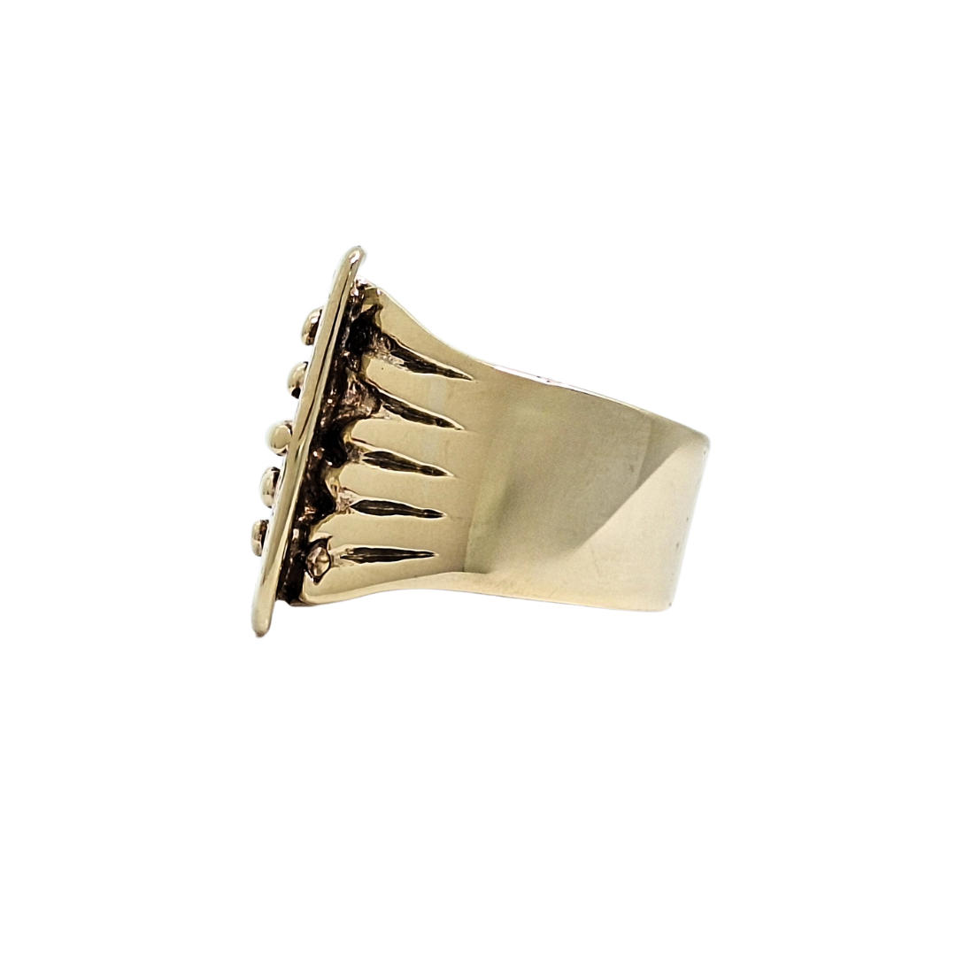 9ct Yellow Gold Buckle Keeper Ring