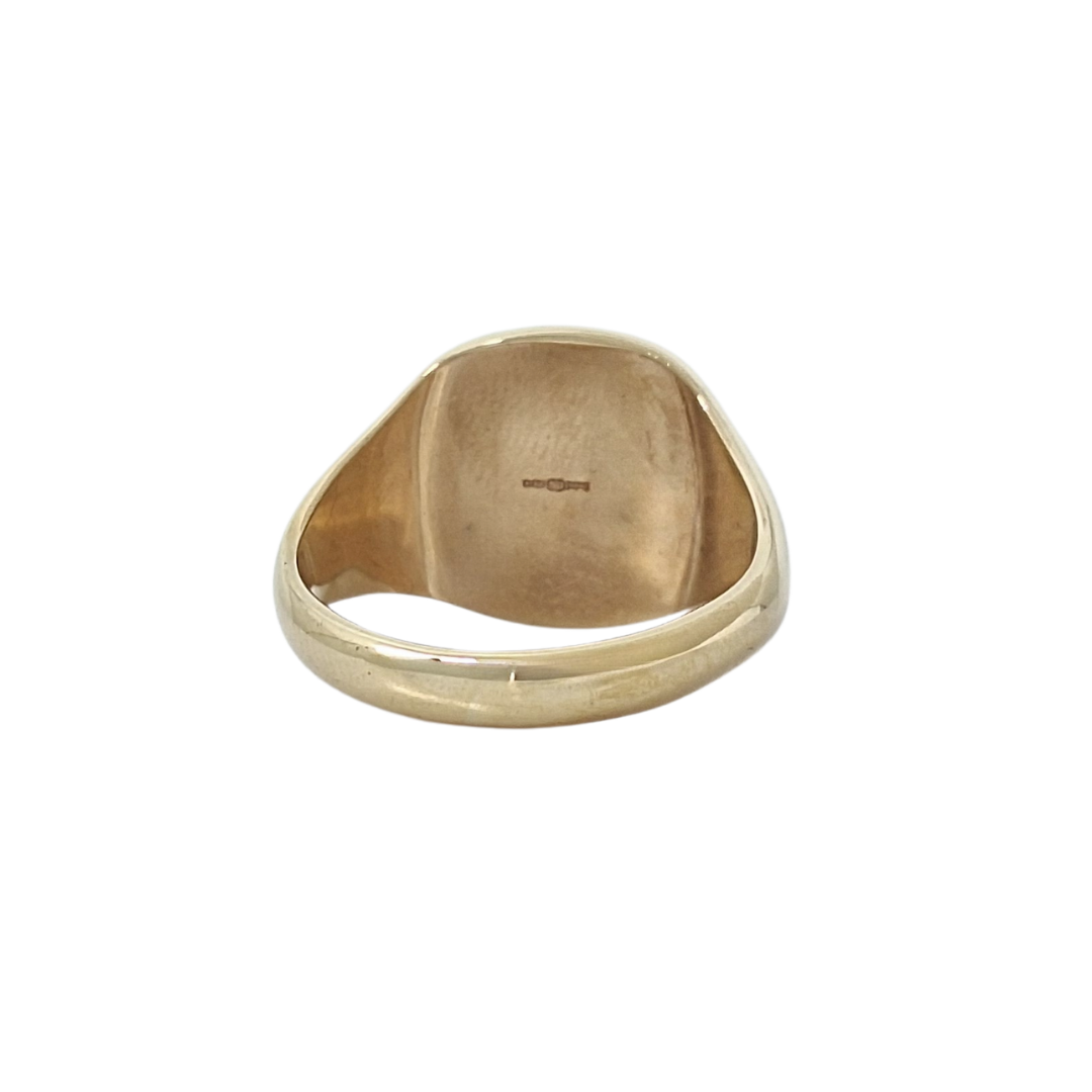 9ct Yellow Gold Diamond Signet Ring