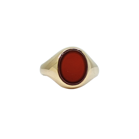 9ct Yellow Gold Oval Signet Ring