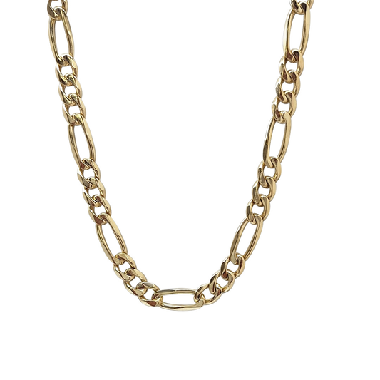 9ct Yellow Gold Figaro Chain 22"