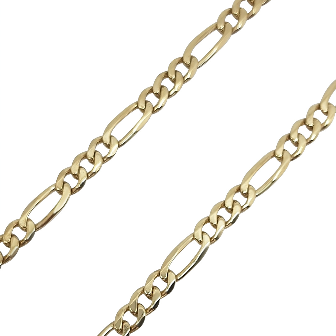9ct Yellow Gold Figaro Chain 22"