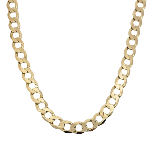 9ct Yellow Gold Curb Chain 22"