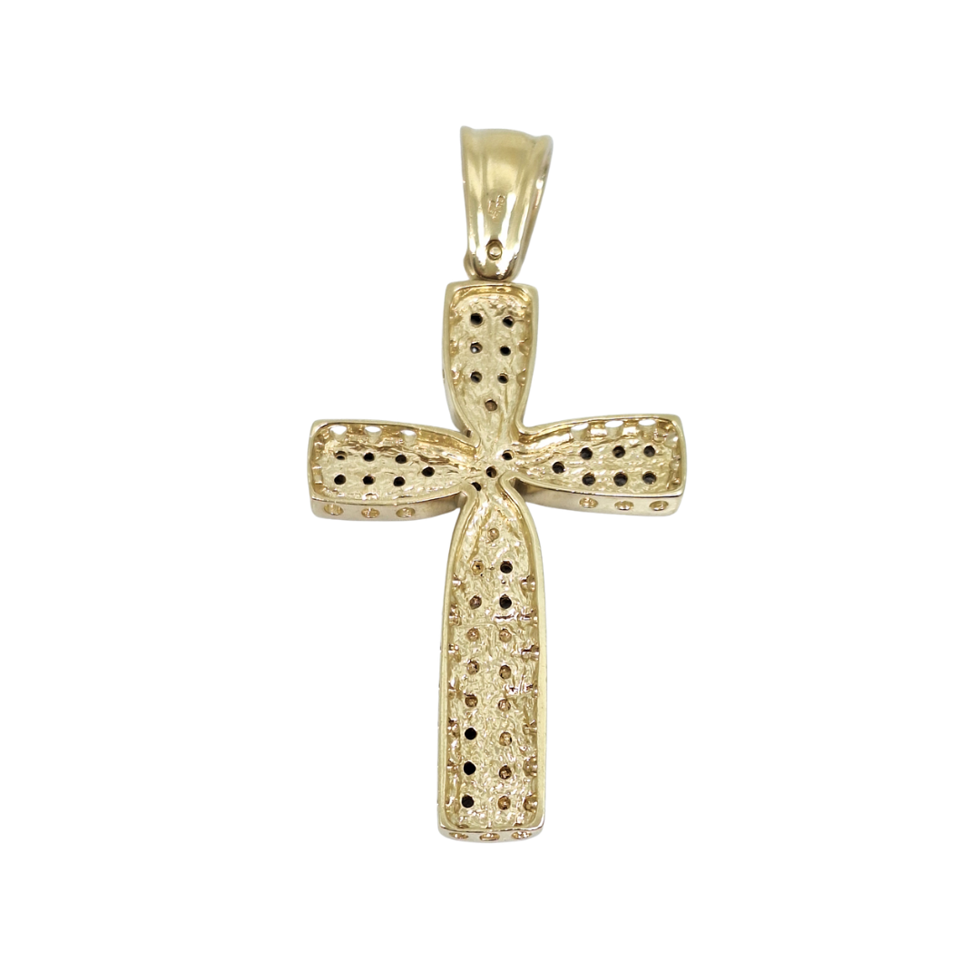 9ct yellow Gold CZ Cross Pendant