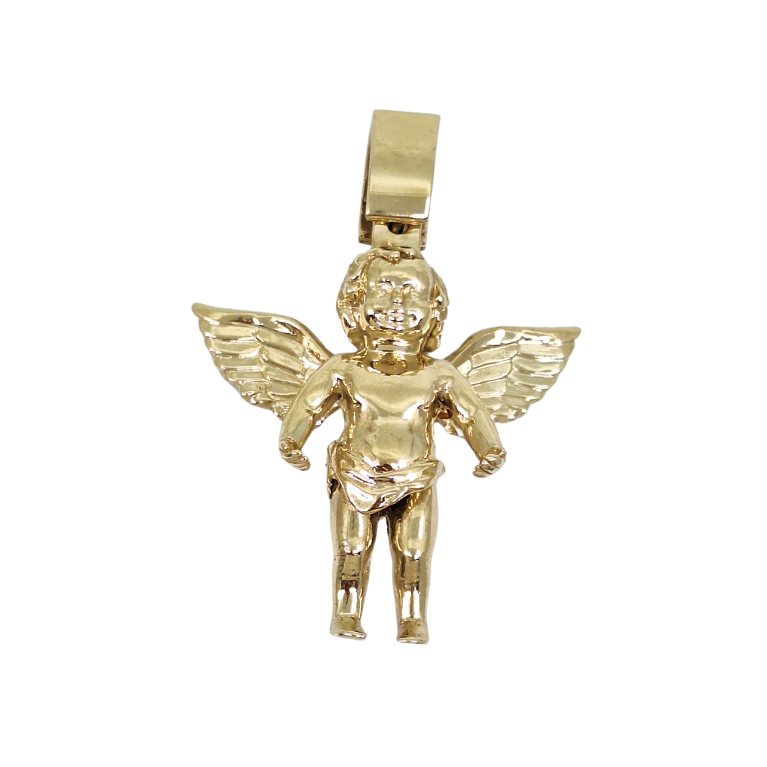 9ct Yellow Gold Angel Pendant