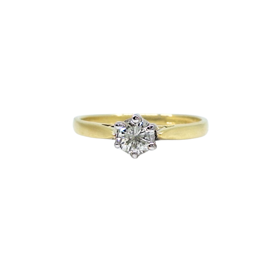 18ct Yellow Gold Diamond Solitaire Ring 0.50ct