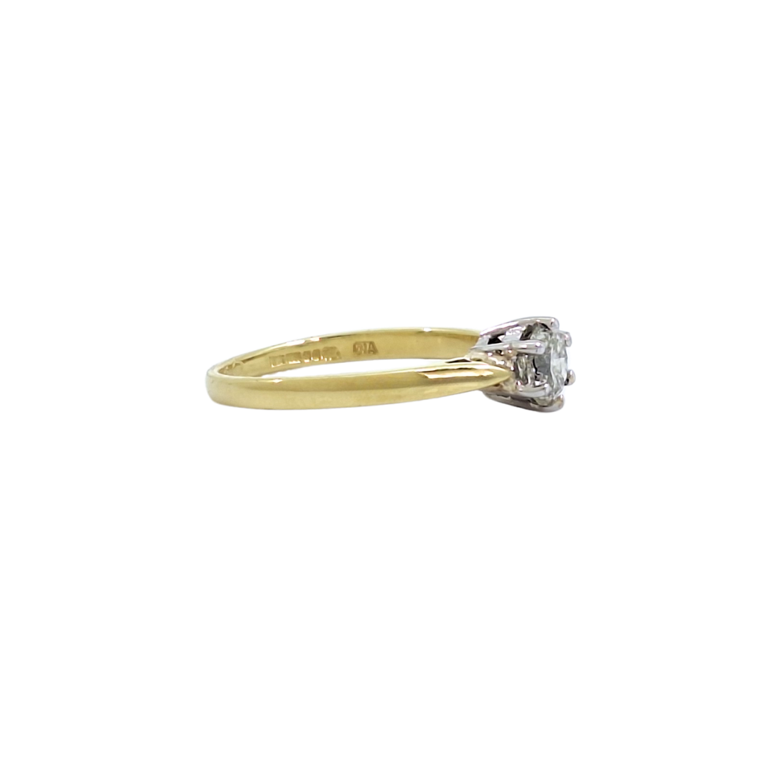 18ct Yellow Gold Diamond Solitaire Ring 0.50ct
