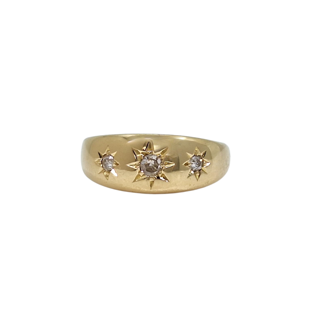 18ct Yellow Gold Three Stone Diamond Ring