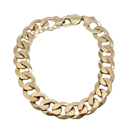 9ct Yellow Gold Curb Bracelet 8.5"