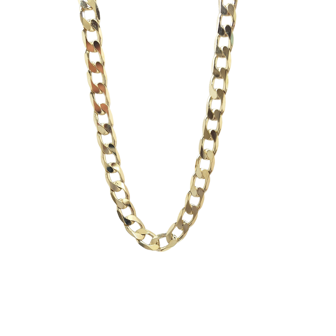9ct Yellow Gold Curb Chain 22"