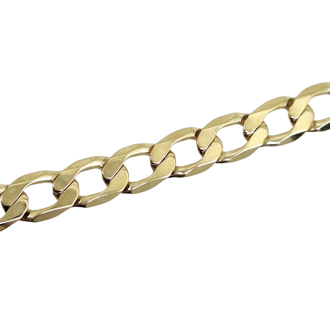 9ct Yellow Gold Curb Bracelet 9"