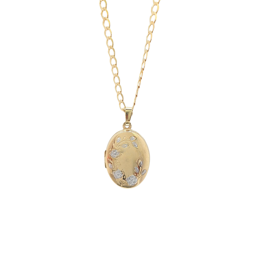 9ct Yellow Gold Locket & Chain 24"