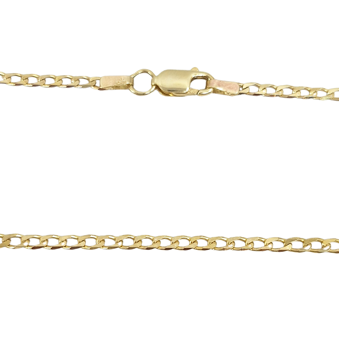 9ct Yellow Gold Locket & Chain 22"