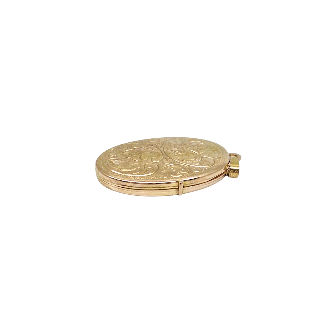 9ct Yellow Gold Locket & Chain 22"