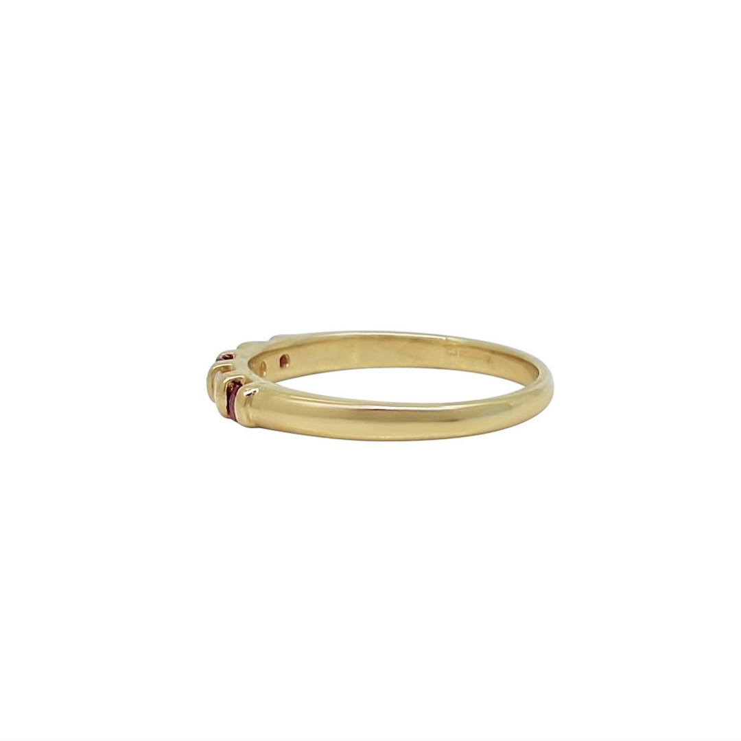 18ct Yellow Gold Ruby & Diamond Eternity Ring