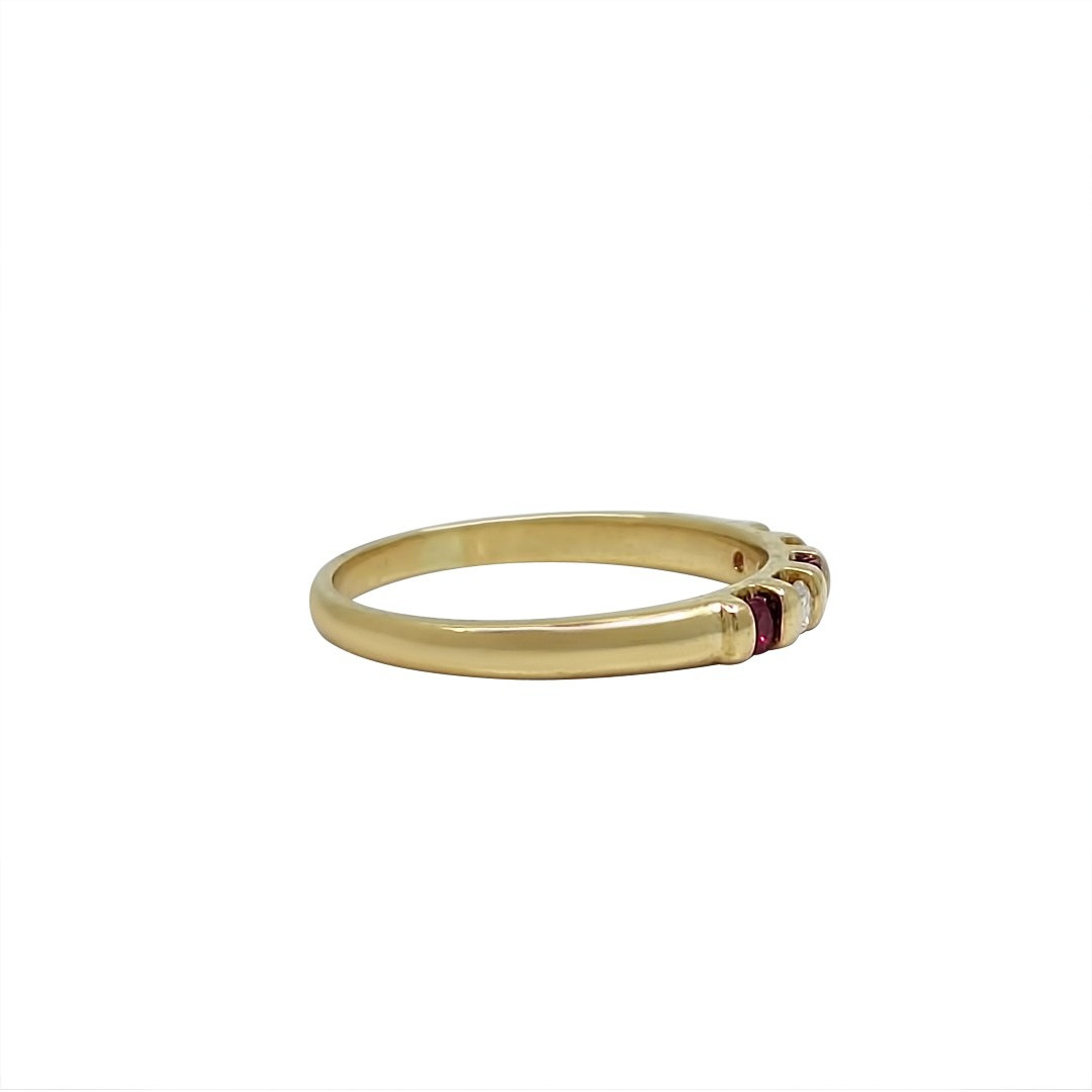 18ct Yellow Gold Ruby & Diamond Eternity Ring