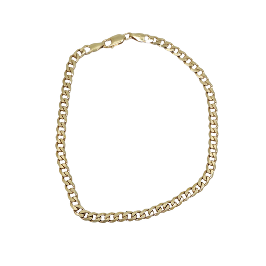 9ct Yellow Gold Curb Bracelet 9.5"