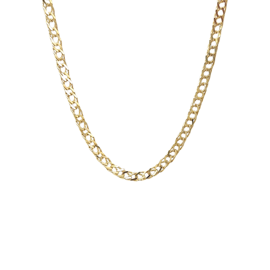 9ct Yellow Double Curb Chain 20"