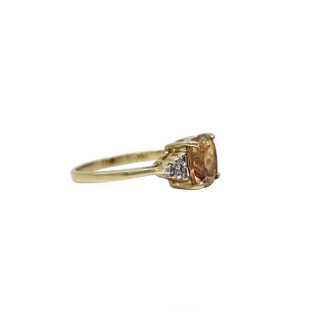 9ct Yellow Gold Mystic Topaz Ring