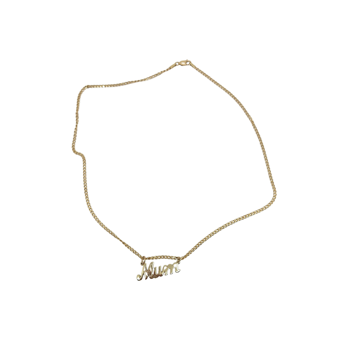 9ct Yellow Gold MUM Pendant 18"