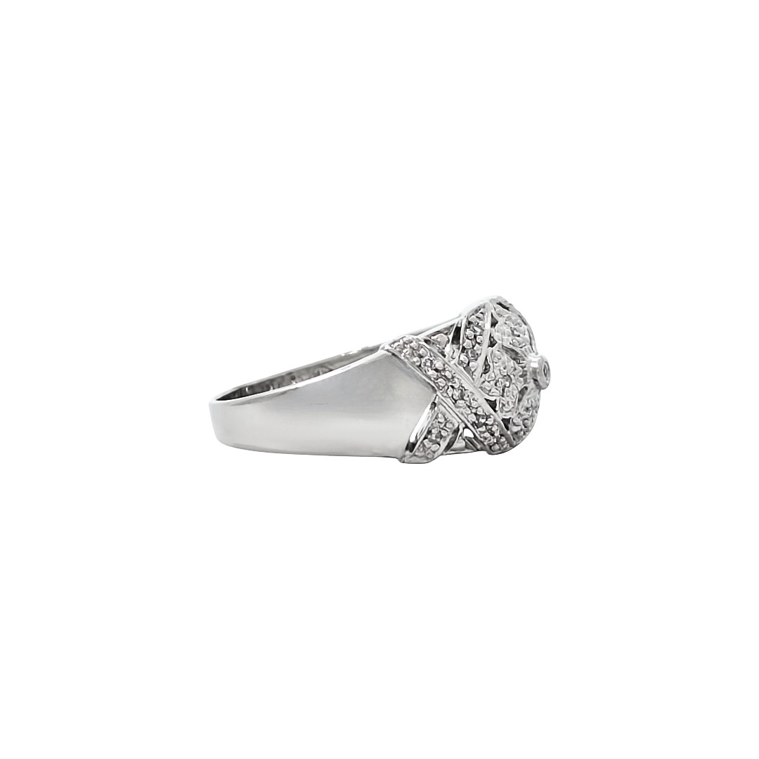 9ct White Gold Diamond Set Band Ring 0.10ct