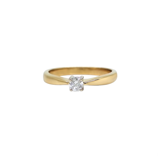 18ct Yellow Gold Diamond Solitaire Ring 0.25ct