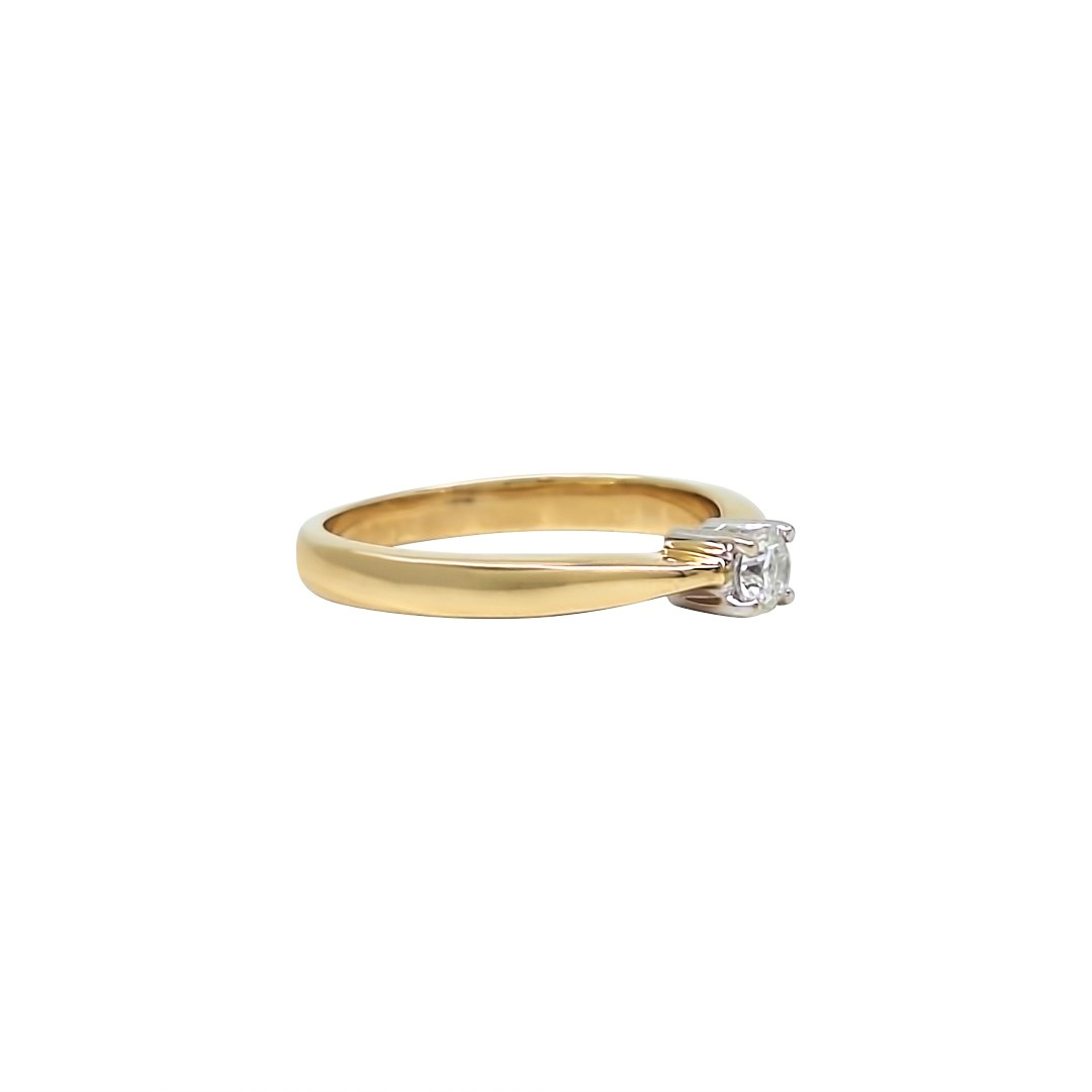 18ct Yellow Gold Diamond Solitaire Ring 0.25ct