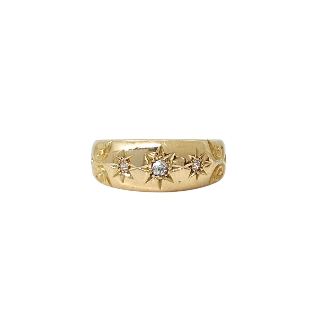 18ct Yellow Gold Three Stone Diamond Ring