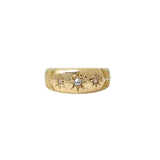 18ct Yellow Gold Three Stone Diamond Ring