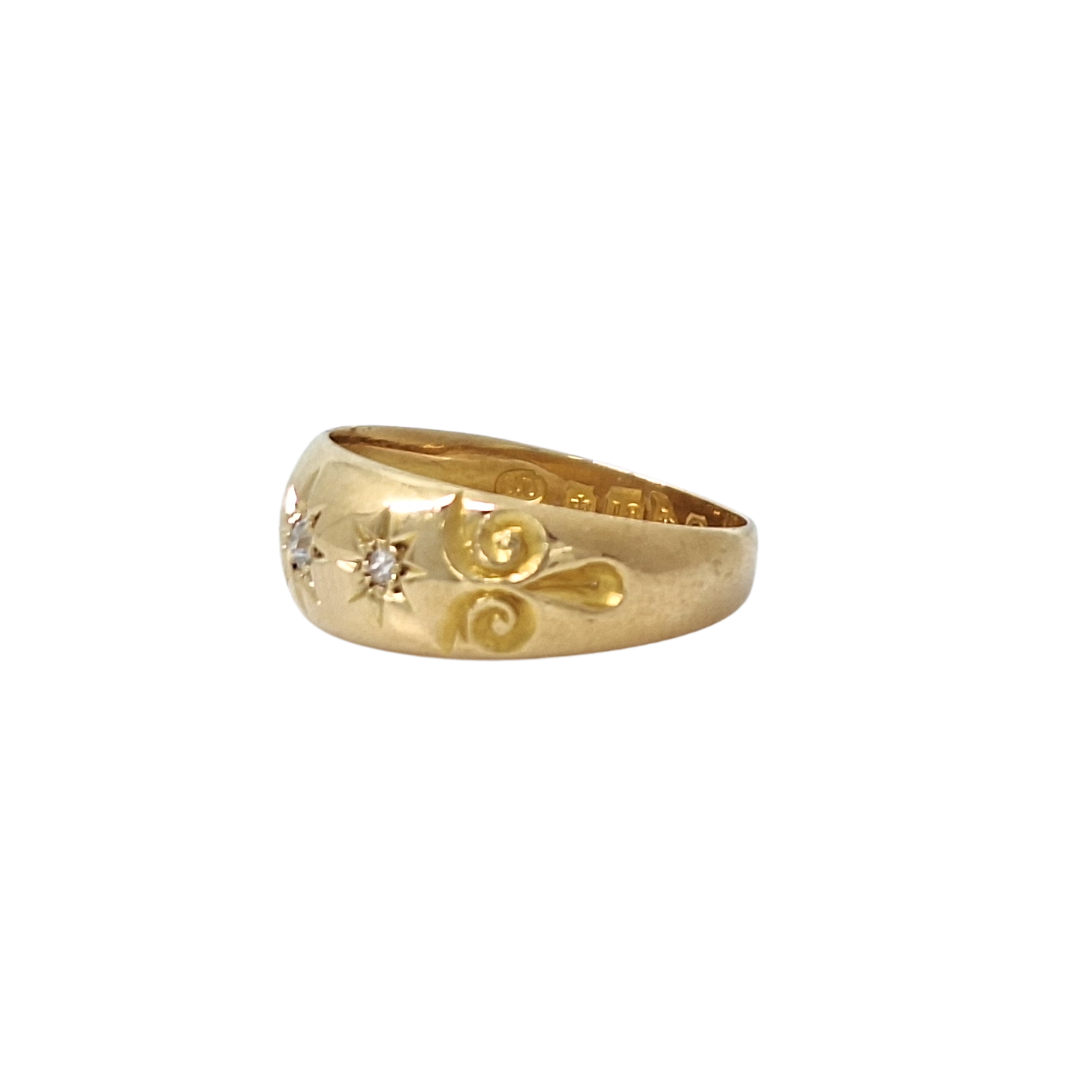 18ct Yellow Gold Three Stone Diamond Ring