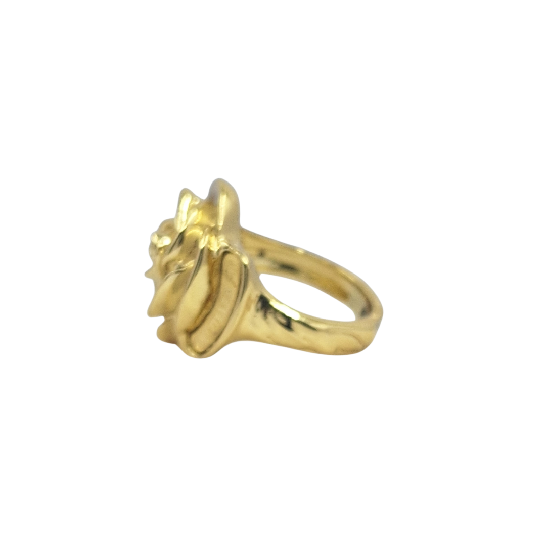 18ct Yellow Gold Hollow Four Piece Flower Set