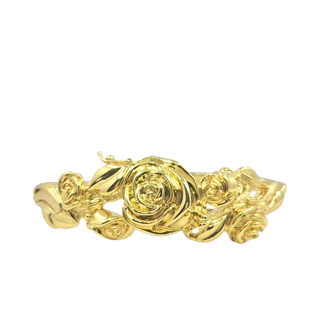 18ct Yellow Gold Hollow Four Piece Flower Set