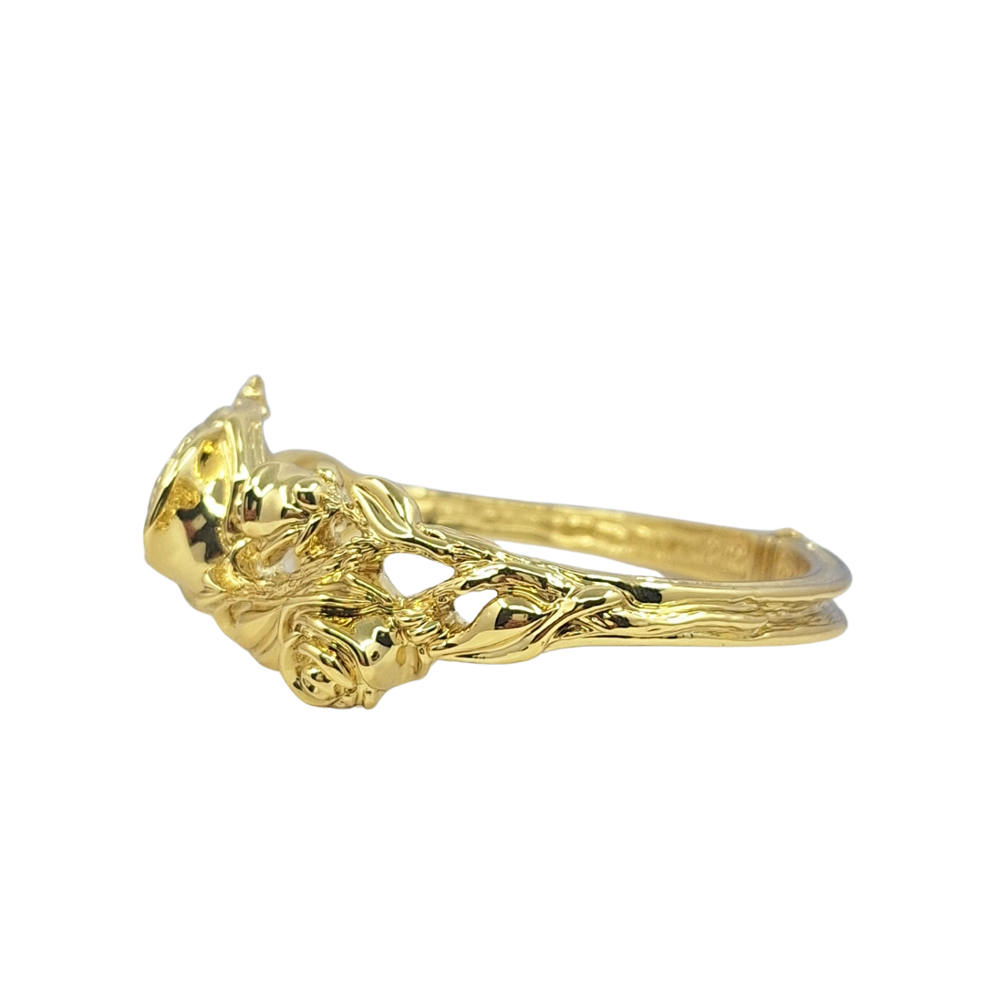 18ct Yellow Gold Hollow Four Piece Flower Set