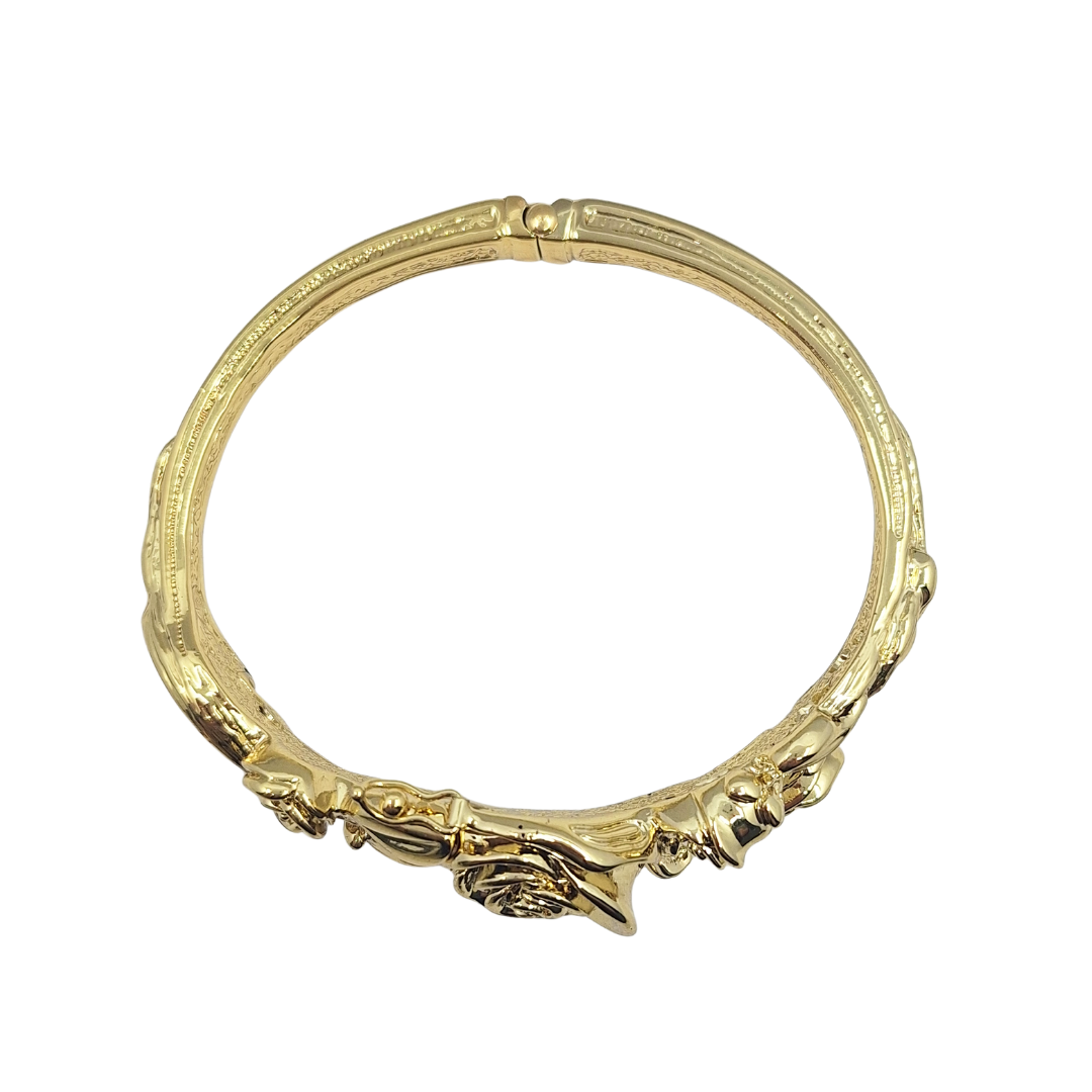 18ct Yellow Gold Hollow Four Piece Flower Set