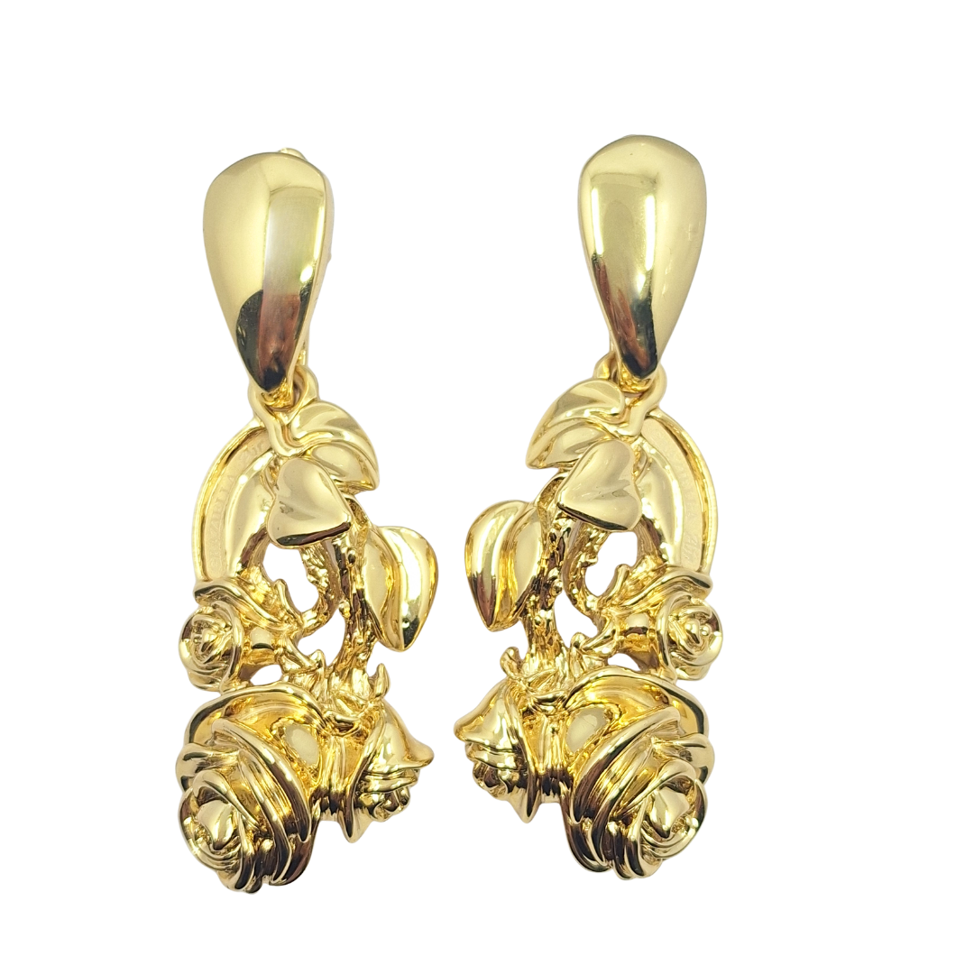 18ct Yellow Gold Hollow Four Piece Flower Set
