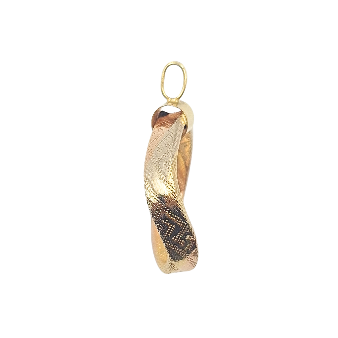 18ct Yellow Gold Hoop Earrings & Pendant Set