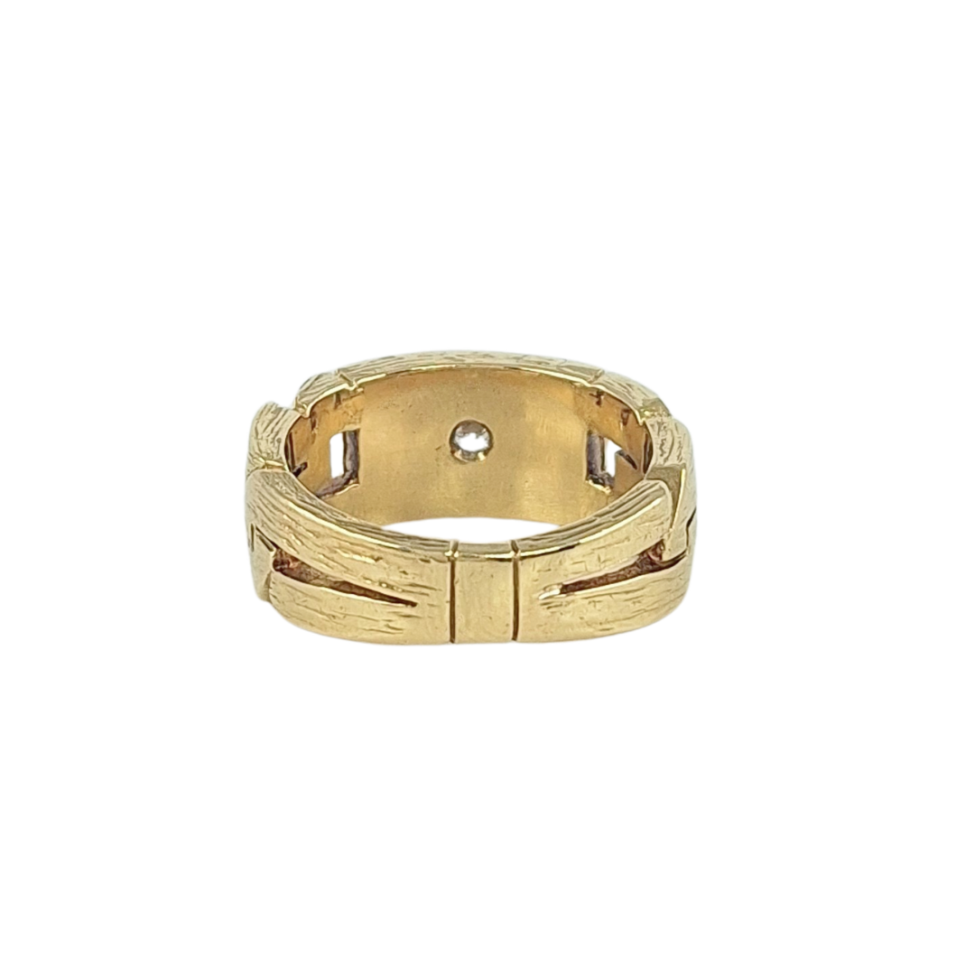 9ct Yellow Gold Diamond Link Style Ring