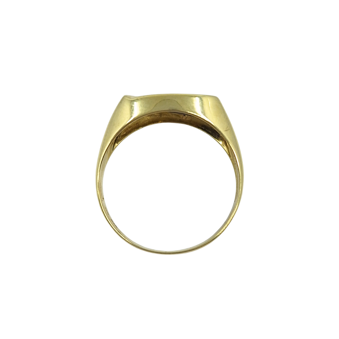 9ct Yellow Gold Diamond And Onyx Ring