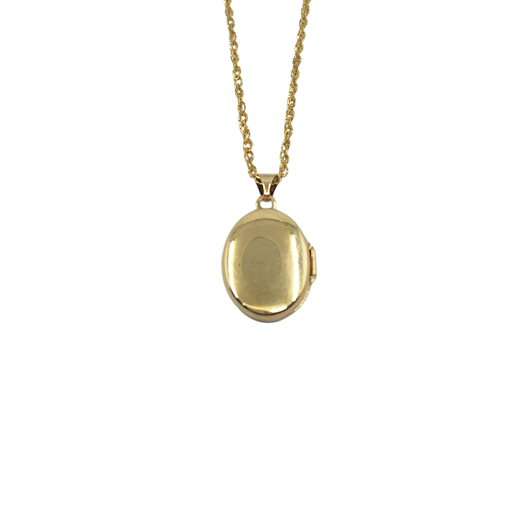 9ct Yellow Gold Locket & Chain 18"
