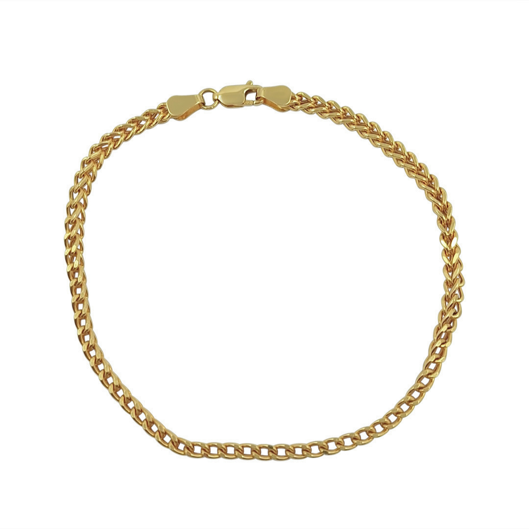 18ct Yellow Gold Franco Bracelet 8.8"