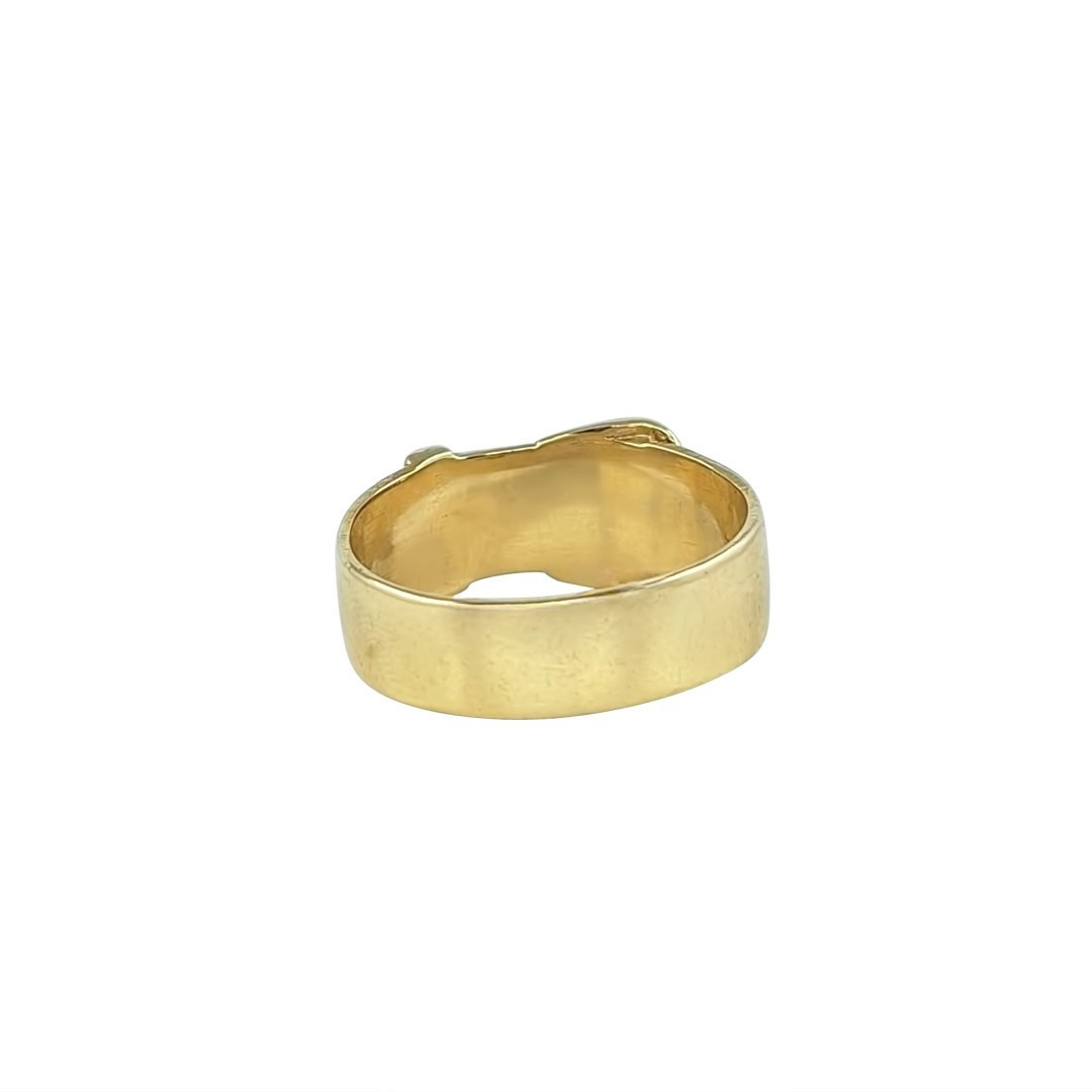 9ct Yellow Gold Buckle Ring