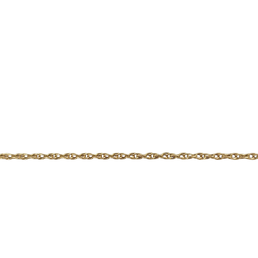 9ct Yellow Gold Anklet 10.5"