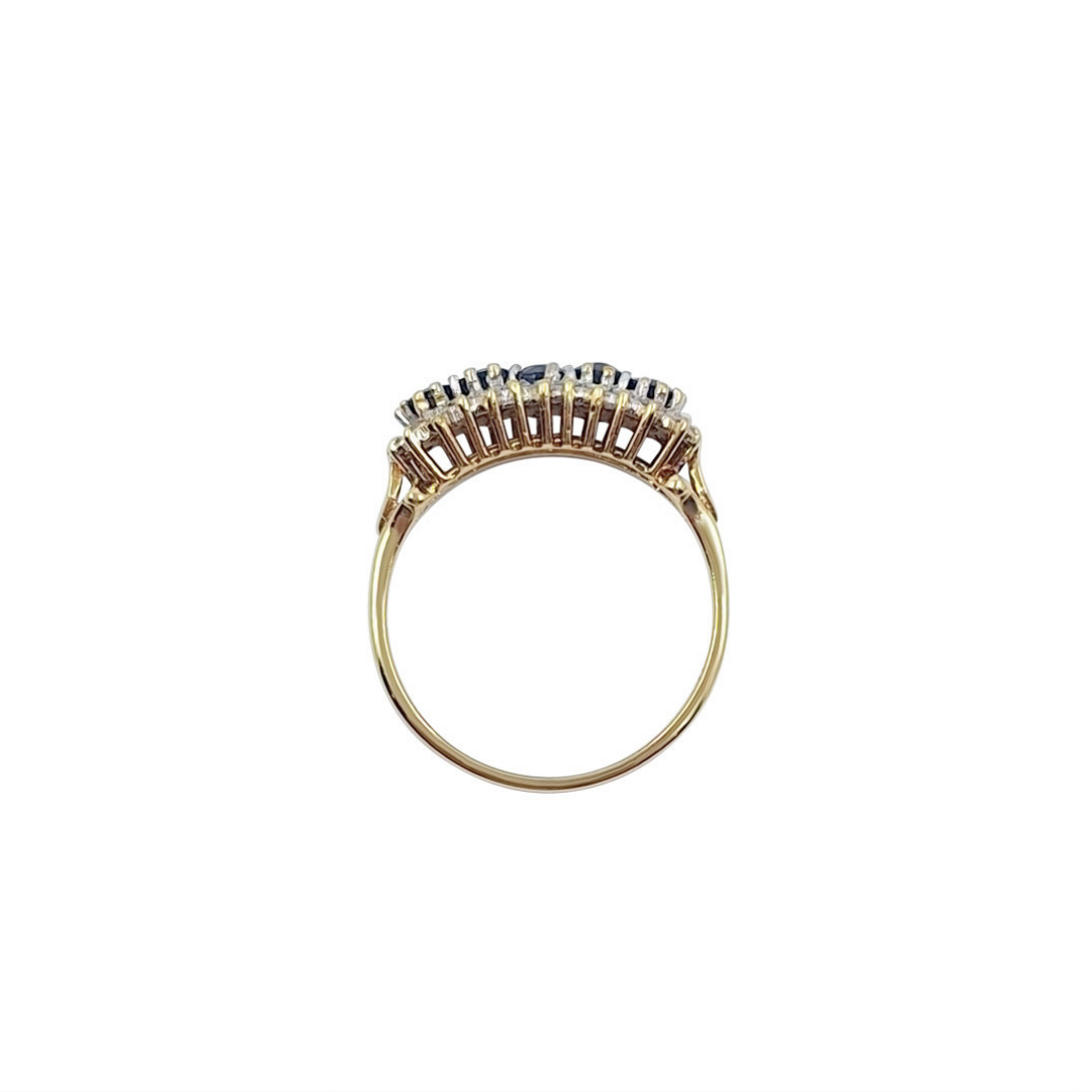 9ct Yellow Gold Sapphire & Diamond Ring