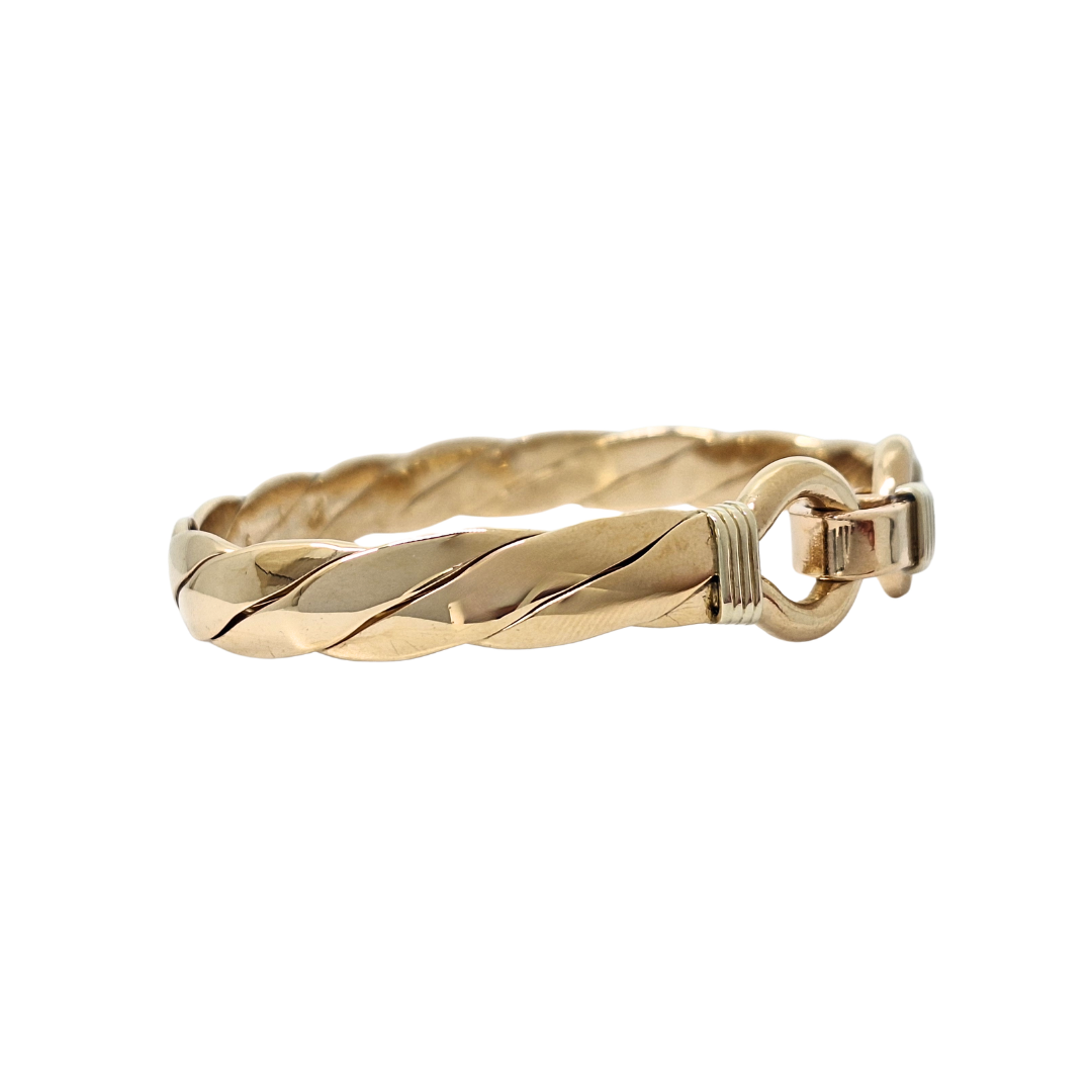 9ct Yellow Gold Twist Bangle