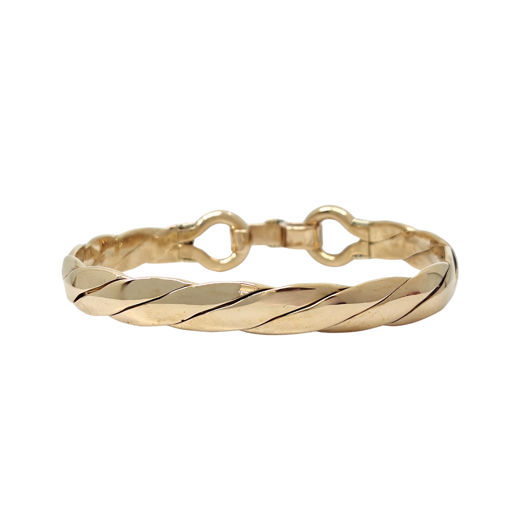 9ct Yellow Gold Twist Bangle